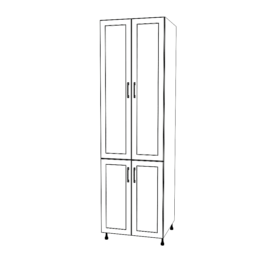 26" Wide Tall Pantry Cabinet - Painted Doors