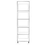 26" Wide Tall Pantry Cabinet - Thermofoil Doors