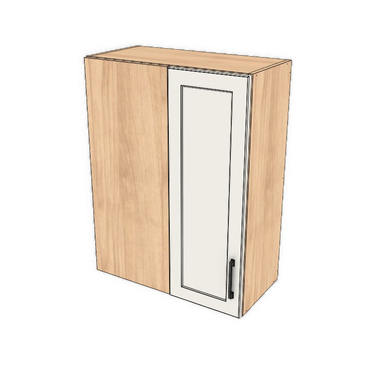 26" Wide 34" High Blind Corner Wall Cabinet - Door on Right/Left Side - (Ply Wood Boxes - Painted Doors)