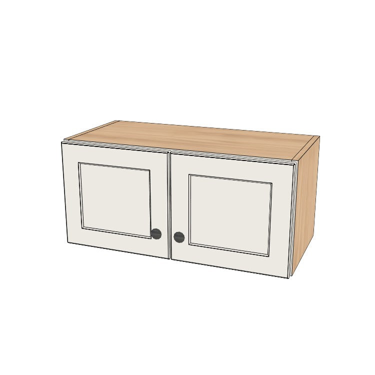 26" Wide x 12" High Wall Cabinet - (Hardrock Maple Boxes - Painted Doors)