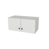 26" Wide x 12" High Wall Cabinet - (White Melamine Boxes - Flat Panel Doors)