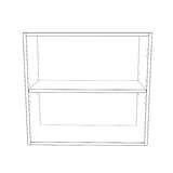 26" Wide x 24" High Wall Cabinet - Thermofoil Doors