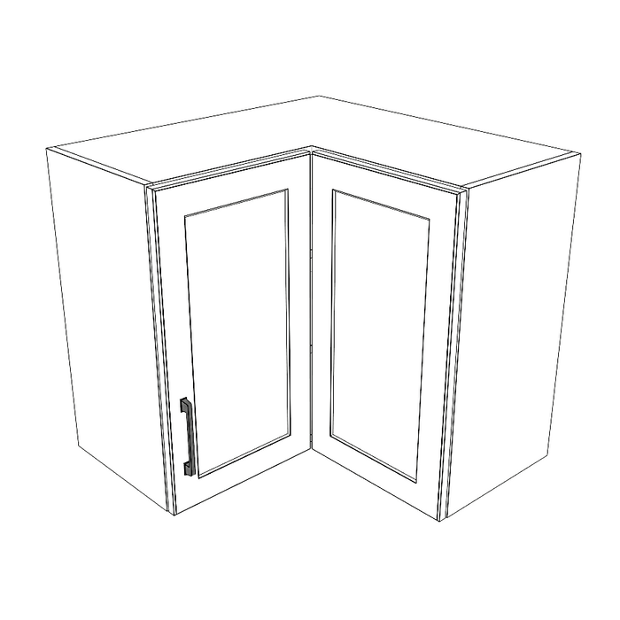 26x26" Wide x 24" High Corner Wall Cabinet - Thermofoil Doors