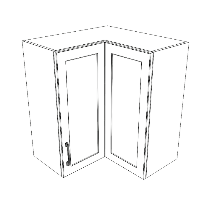 26x26" Wide x 30" High Corner Wall Cabinet - Thermofoil Doors