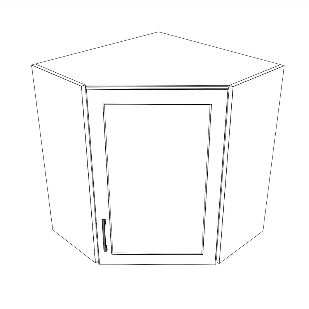 26x26" Wide x 30" High Corner Wall Cabinet - Painted Doors