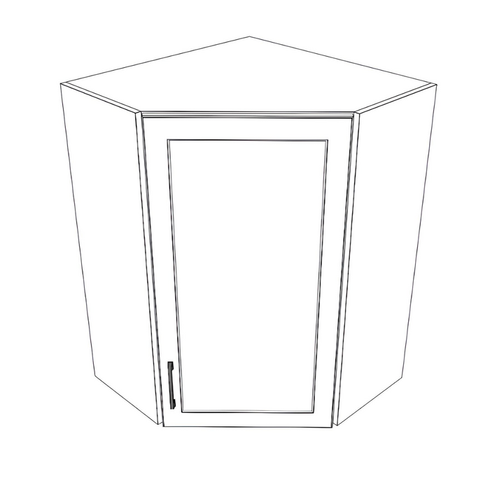 26x26" Wide x 36" High Corner Wall Cabinet - Thermofoil Doors