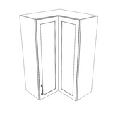 26x26" Wide x 42" High Corner Wall Cabinet - Thermofoil Doors