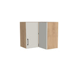 26x26" Wide x 24" High Corner Wall Cabinet - (Hardrock Maple Melamine Boxes - Flat Panel Doors)