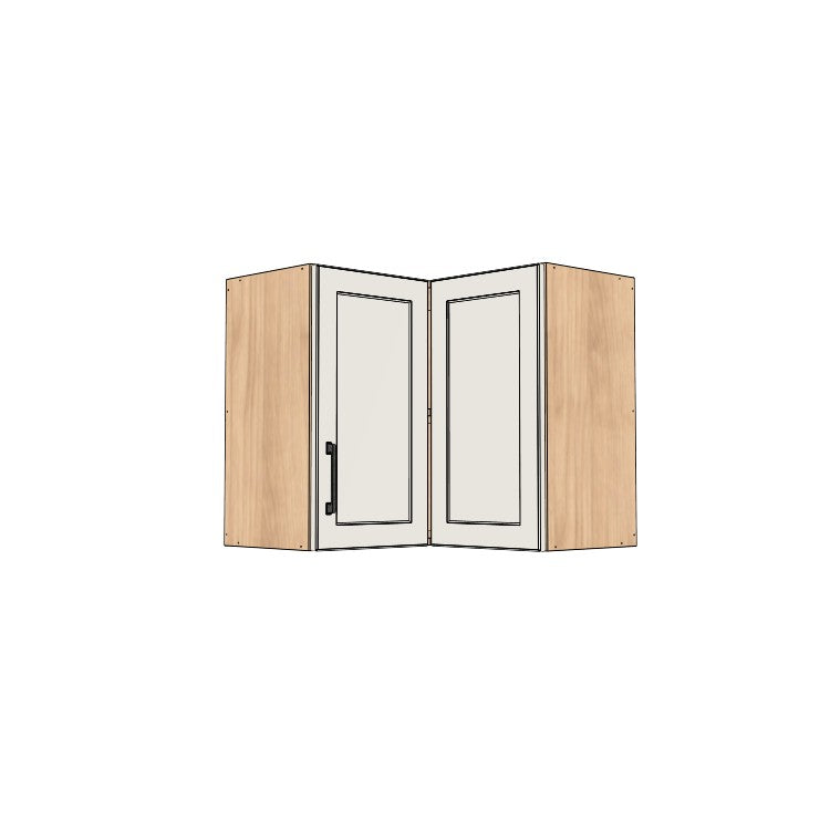 26x26" Wide x 24" High Corner Wall Cabinet - (Ply Wood Boxes - Painted Doors)