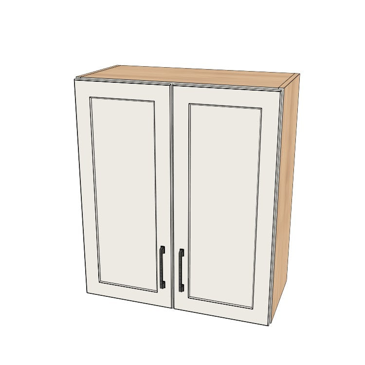 26" Wide x 30" High Wall Cabinet - (Hardrock Maple Melamine Boxes - Thermofoil Doors)