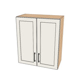 26" Wide x 30" High Wall Cabinet - (Hardrock Maple Melamine Boxes - Thermofoil Doors)
