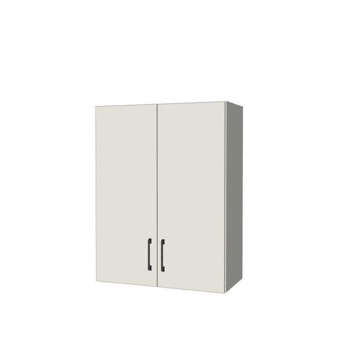 26" Wide x 34" High Wall Cabinet - (White Melamine Boxes - Flat Panel Doors)
