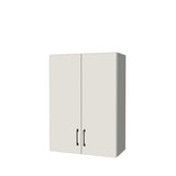 26" Wide x 36" High Wall Cabinet - (White Melamine Boxes - Flat Panel Doors)