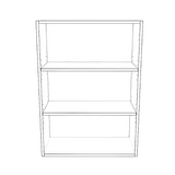 26" Wide 36" High Blind Corner Wall Cabinet - Door on Left Side - Painted Doors