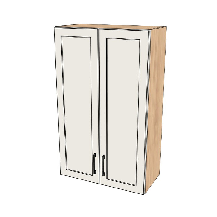 26" Wide x 42" High Wall Cabinet - (Hardrock Maple Melamine Boxes - Thermofoil Doors)