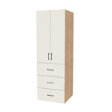 27" Wide Tall Pantry Cabinet with Drawer - (Hardrock Maple Melamine Boxes - Flat Panel Doors) 24 D