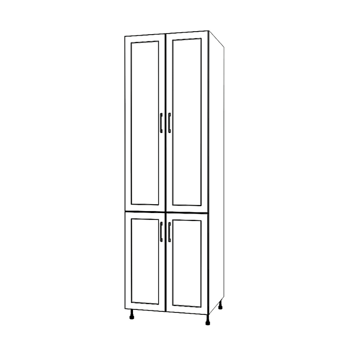 27" Wide Tall Pantry Cabinet - Painted Doors