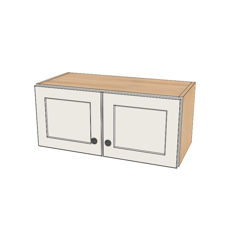 27" Wide x 12" High Wall Cabinet - (Hardrock Maple Boxes - Thermofoil Doors)