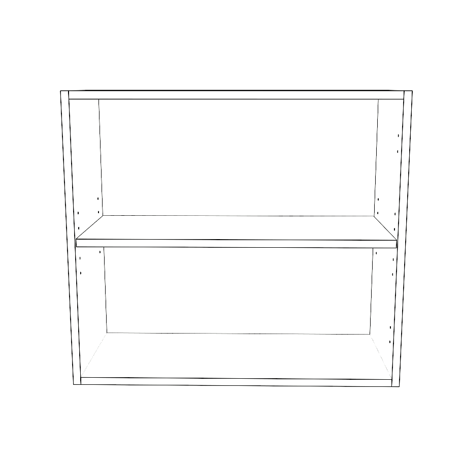 27" Wide x 24" High Wall Cabinet - Thermofoil Doors