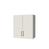 27" Wide x 30" High Wall Cabinet - (White Melamine Boxes - Flat Panel Doors)