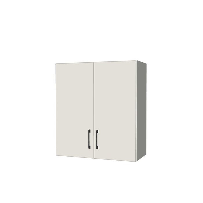 27" Wide x 30" High Wall Cabinet - (White Melamine Boxes - Flat Panel Doors)