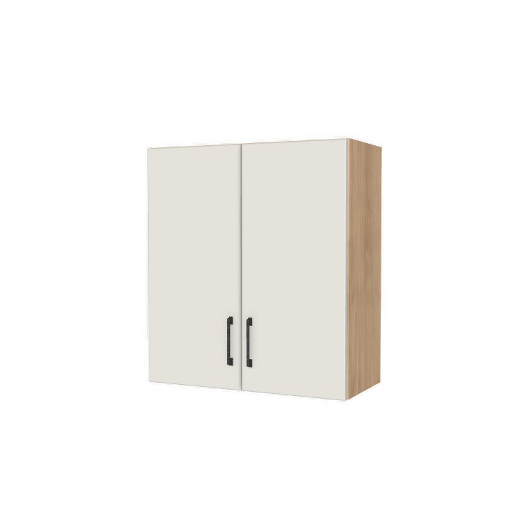 27" Wide x 30" High Wall Cabinet - (Hardrock Maple Melamine Boxes - Flat Panel Doors)