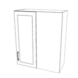 28" Wide 34" High Blind Corner Wall Cabinet - Door on Right/Left Side - Thermofoil Doors