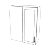 28" Wide 36" High Blind Corner Wall Cabinet - Door on Right Side - Painted Doors