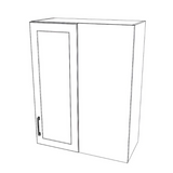 28" Wide 36" High Blind Corner Wall Cabinet - Door on Left Side - Painted Doors