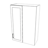 28" Wide 42" High Blind Corner Wall Cabinet - Door on Right/Left Side - Thermofoil Doors