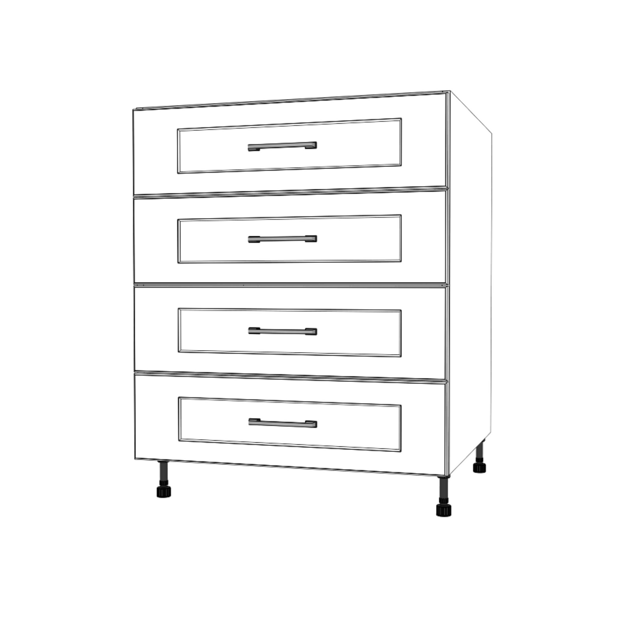 28" Wide Drawer Cabinet - Thermofoil Doors