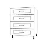 28" Wide Drawer Cabinet - Thermofoil Doors