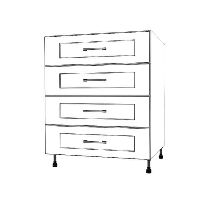 28" Wide Drawer Cabinet - Thermofoil Doors