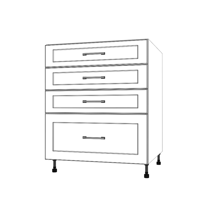 28" Wide Drawer Cabinet - Thermofoil Doors