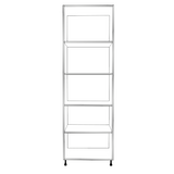 29" Wide Tall Pantry Cabinet - Painted Doors
