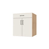28" Wide Base Cabinet With Drawer On Top - (Hardrock Maple Melamine Boxes - Flat Panel Doors)