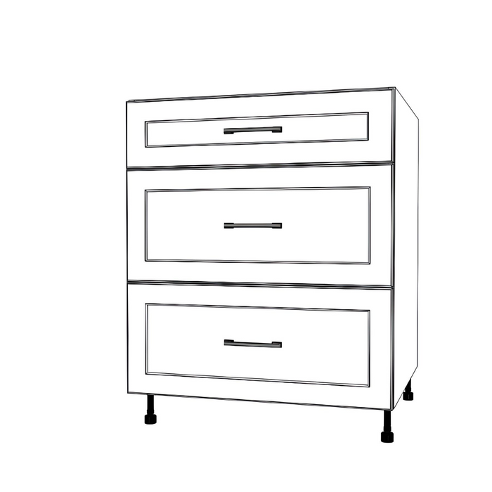 28" Wide Drawer Cabinet - Painted Doors