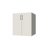 28" Wide Base Cabinet - (White Melamine Boxes - Flat Panel Doors)