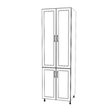 28" Wide Tall Pantry Cabinet - Thermofoil Doors