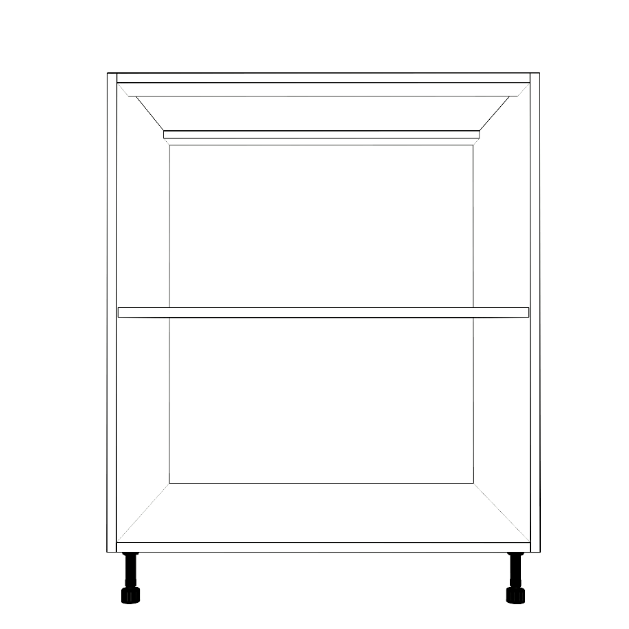28" Wide Base Cabinet - Painted Doors