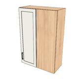 28" Wide 42" High Blind Corner Wall Cabinet - Door on Right/Left Side - (Hardrock Maple Melamine Boxes - Thermofoil Doors)