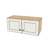 28" Wide x 12" High Wall Cabinet - (Hardrock Maple Boxes - Thermofoil Doors)