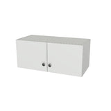 28" Wide x 12" High Wall Cabinet - (White Melamine Boxes - Flat Panel Doors)