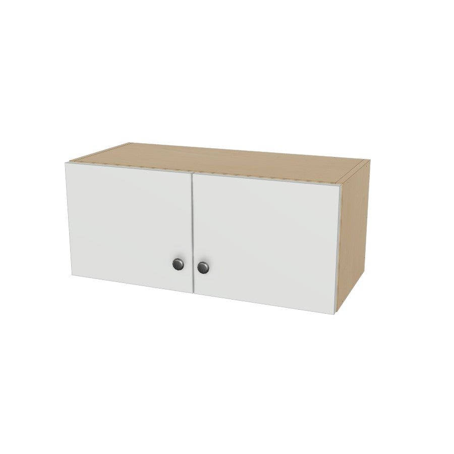 28" Wide x 12" High Wall Cabinet - (Hardrock Maple Boxes - Flat Panel Doors)