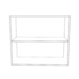28" Wide x 24" High Wall Cabinet - Painted Doors