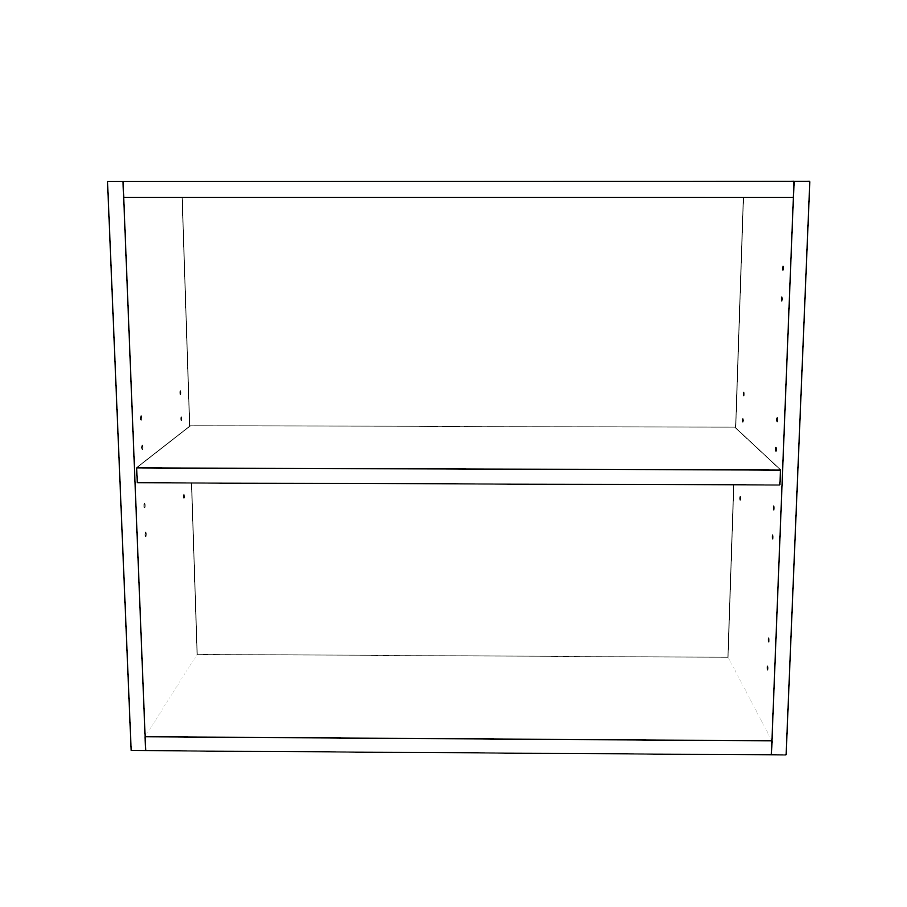 28" Wide 24" High Blind Corner Wall Cabinet - Door on Right/Left Side - Thermofoil Doors