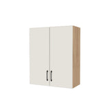 28" Wide x 34" High Wall Cabinet - (Hardrock Maple Melamine Boxes - Flat Panel Doors)