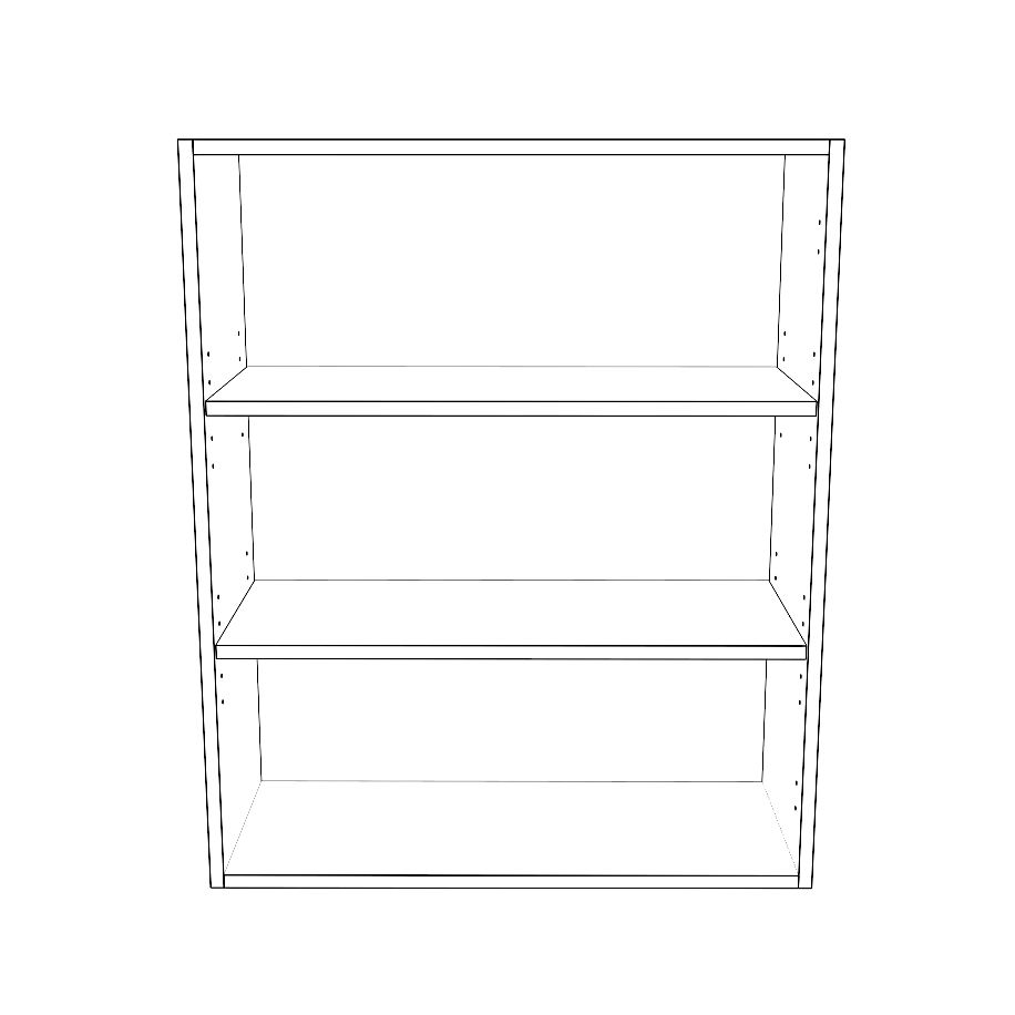 28" Wide x 34" High Wall Cabinet - Thermofoil Doors