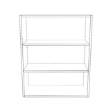 28" Wide x 34" High Wall Cabinet - Thermofoil Doors