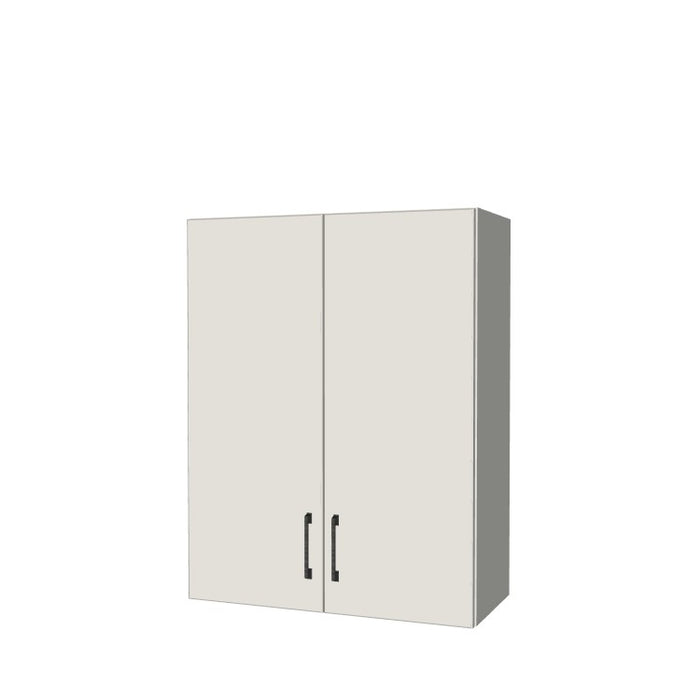 28" Wide x 36" High Wall Cabinet - (White Melamine Boxes - Flat Panel Doors)
